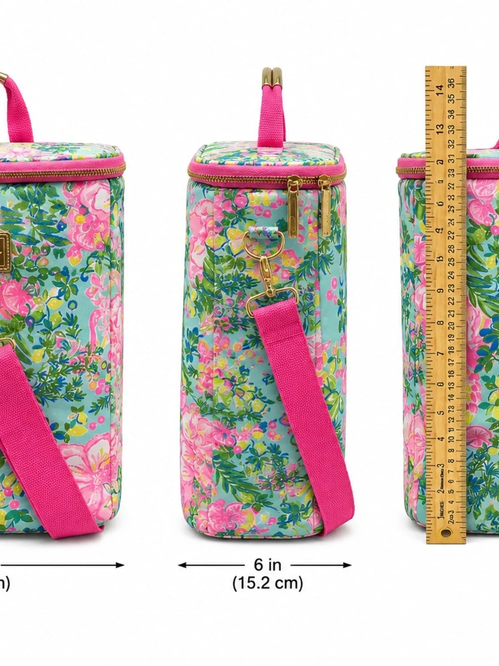Lilly Pulitzer Turquoise & Pink Floral Insulated Cosmetic Bag